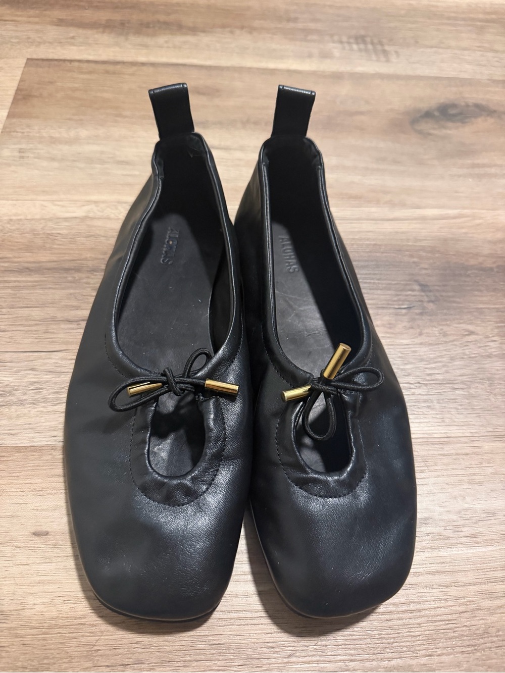 Alohas Rosalind Black Leather Ballet Flats EU Size 39 | US 8.5